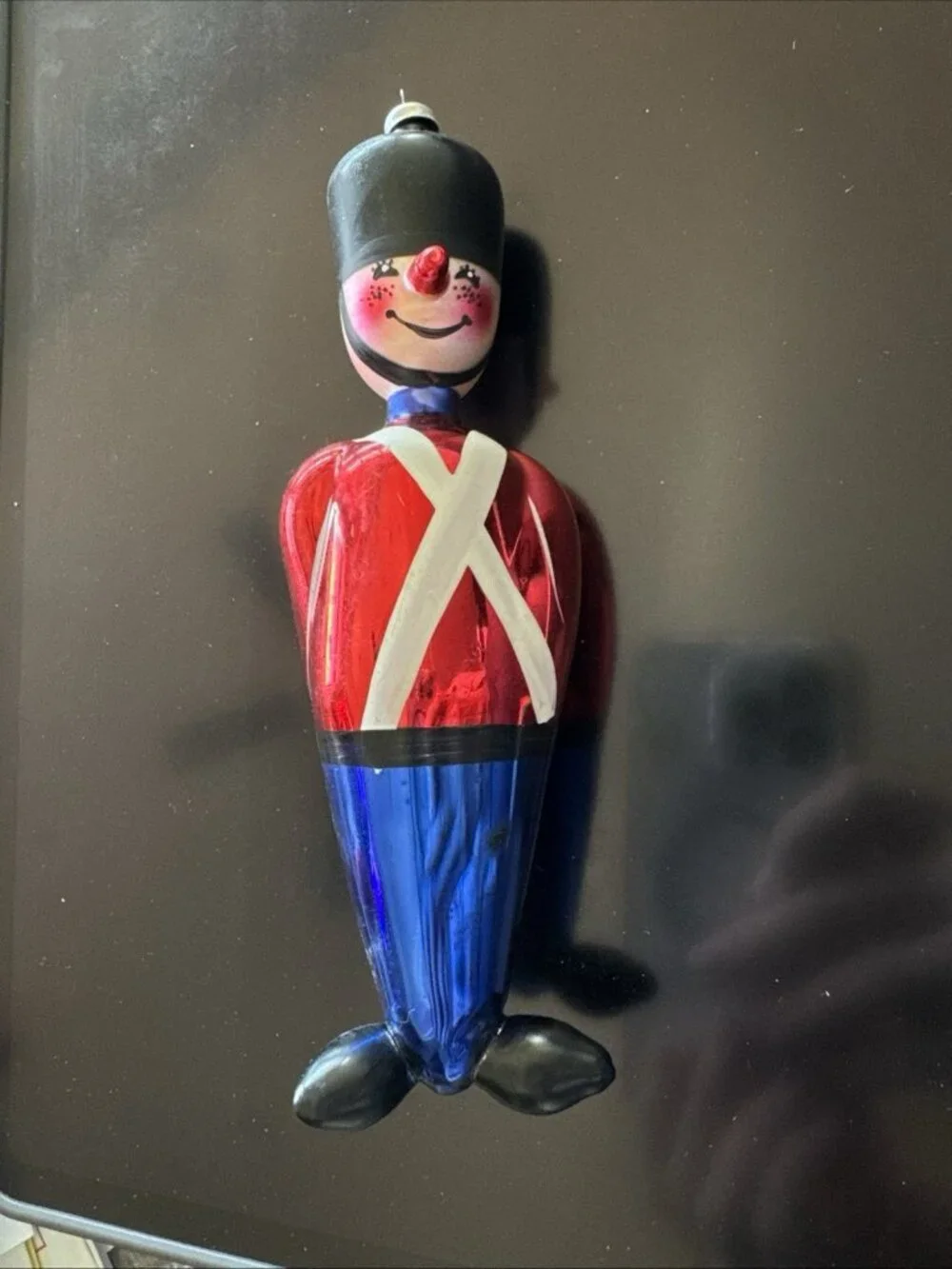 Vintage Hand-Blown Glass Toy Soldier Ornament 6